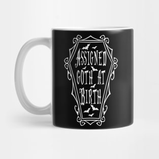 Goth at Birth in White Mug